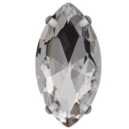 4*8/5*10mm Navette Shape Crystal Rhinestone with Silver Claw Clothing Accessories Rhinestones