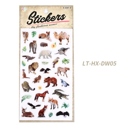 Cartoon Animal Tattoo Stickers Waterproof Fun Children's Stickers Tiger Panda Elk Cosmetics