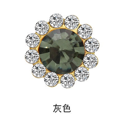 10pcs Round Rhine-water Sunflower Hand Stitched Drill Stained Glass Drill Buckle Diy Hand Stitched Hair Accessories Shoes Clothing Case and Bag Accessories