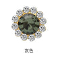 10pcs Round Rhine-water Sunflower Hand Stitched Drill Stained Glass Drill Buckle Diy Hand Stitched Hair Accessories Shoes Clothing Case and Bag Accessories