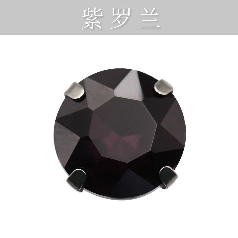 10mm Four-corner Gem Flower Claw Drill with Bottom Support Hand Stitched Drill Clothing Accessories Footwear Accessories