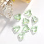 Transparent Peach Heart  Rhinestone Rhinaute Crooked Peach Crystal Glass Nail Drill Shiny Thorough Nail Ornaments Diy Ornaments Phone Case Accessories