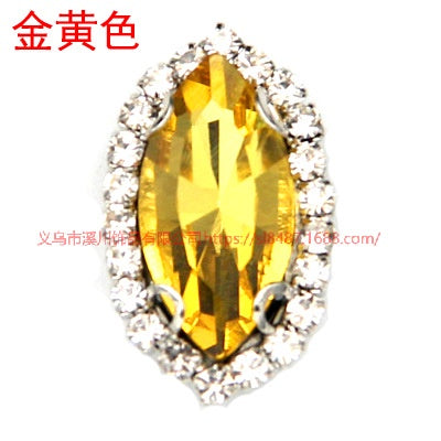 17*32mm Large size Horse Eye Claw Rhinestone Claw Rhinestone Girth Crystal Buckle Diy Headdress Accessories Shiny Rhinestone Hand Sewn Rhinestone Dress Accessories
