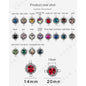 8mm Satellite Double Ring Crystal Buckle Claw Rhinestones Encircling Edge Rhinestones Double Hanging Grab Chain Diy Headdress Accessories