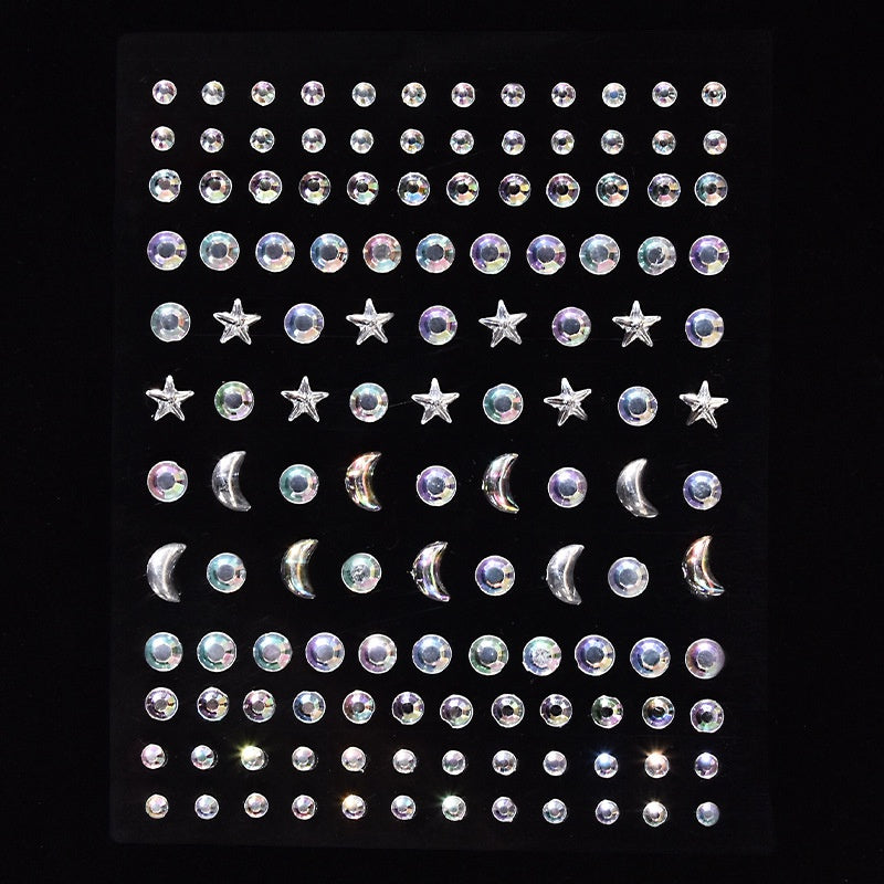 Colorful Super Shiny Rhinestone Stickers for Masquerade Parties DIY Makeup Kit