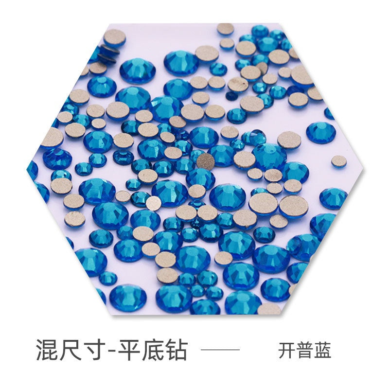 Size Size Mixed Nail Rhinestone International Trade A Flat Glass Crystal Mobile Phone Diy Stick Rhinestone Violent Bear Stick