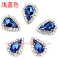 10pcs 5*8mm Sharp Drop Claw Rhinestone Sew on Crystal Rhinestone with Gold/Sliver Claw Crystal for Clothing Garment Diy Headdress Accessories