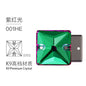10pcs Flat Hand Stitched Crystal Square Flat Button Glass Double Hole Rhinestone