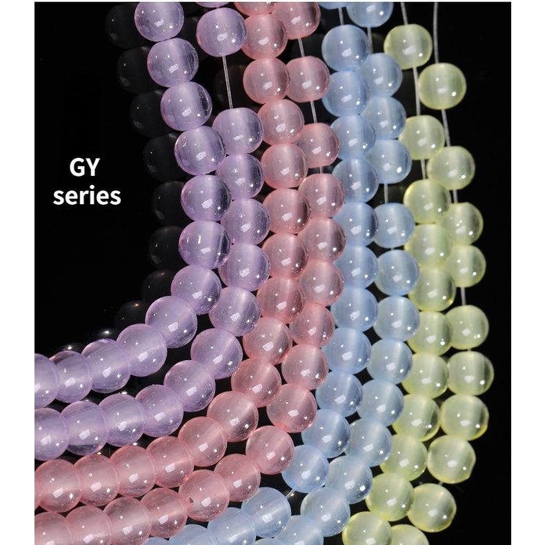 Colored Glass Crystal Beads Burst Beads Round Beads String Beads Crack Beads DIY Handmade Floral Beads Bracelet Material Accessories Accessories