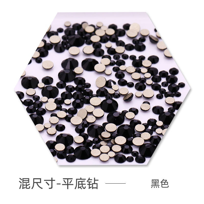 Size Size Mixed Nail Rhinestone International Trade A Flat Glass Crystal Mobile Phone Diy Stick Rhinestone Violent Bear Stick