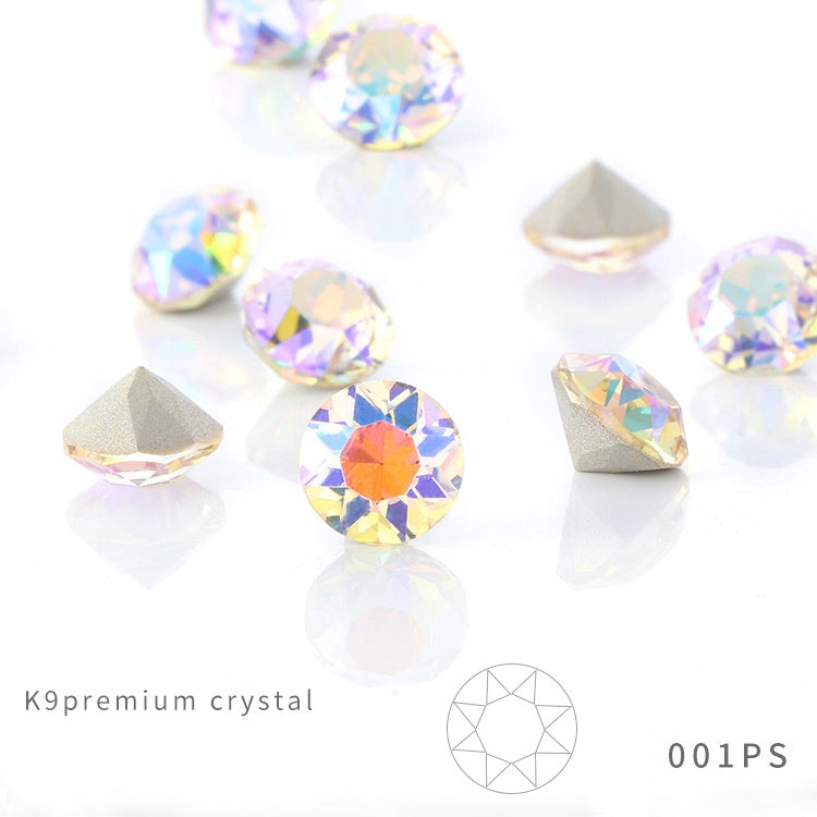 K9 Glass Crystal 4mm/5mm/6mm 10PCS Nail Art Rhinestone Crystal Diamond for Clothing Jewelry Making