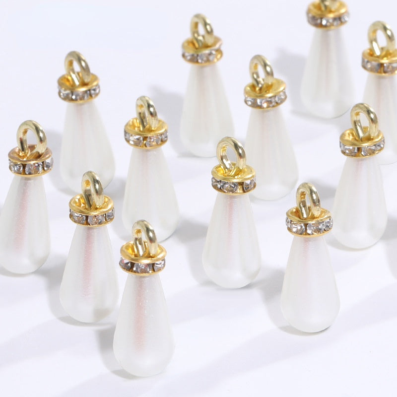 ABS Drop High Shine Pearl Hanging Diamond Earrings Accessories Diy Necklace String Chain Accessories
