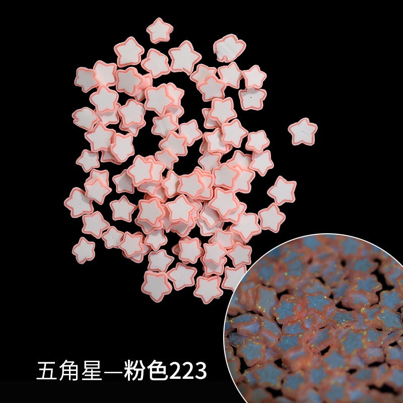 Glow-in-the-dark Polymer Clay Nail Patch Fluorescent Slice Nail Jewelry Plum Slice Diy Slime Filling Material