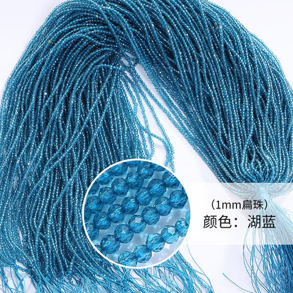 1mm Crystal Flat Glass Beads Hand Make Necklace Bracelet Jewelry DIY Beads