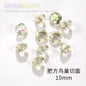 Nail Rhinestone 10pcs Glass Products Transparent Goose Down Yellow Series Crystal Mobile Phone Stick Rhinestone Diy Accessories