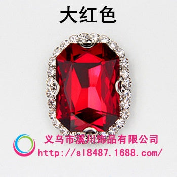 10pcs 8*10mm Octagon Shape  Crystal Rhinestone with Sliver/Gold Bottom Hand Sewn Rhinestone DIY  Phone Case Clothing Accessories Materials