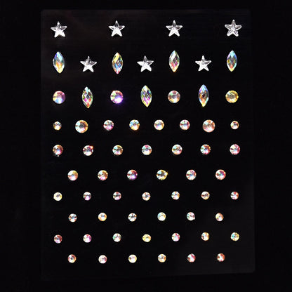 Colorful Super Shiny Rhinestone Stickers for Masquerade Parties DIY Makeup Kit
