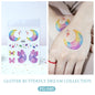 Butterfly Tattoo Sticker Waterproof Glitter Butterfly Princess Face Sticker