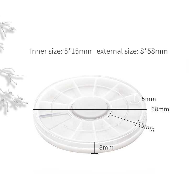 12 Rotating Circular Diamond Box Nail Art Jewelry Storage Box Jewelry Distribution Box Nail Art Diamond Transparent Tool Box