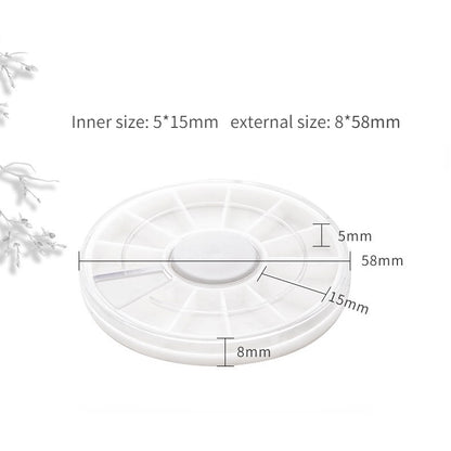 12 Rotating Circular Diamond Box Nail Art Jewelry Storage Box Jewelry Distribution Box Nail Art Diamond Transparent Tool Box
