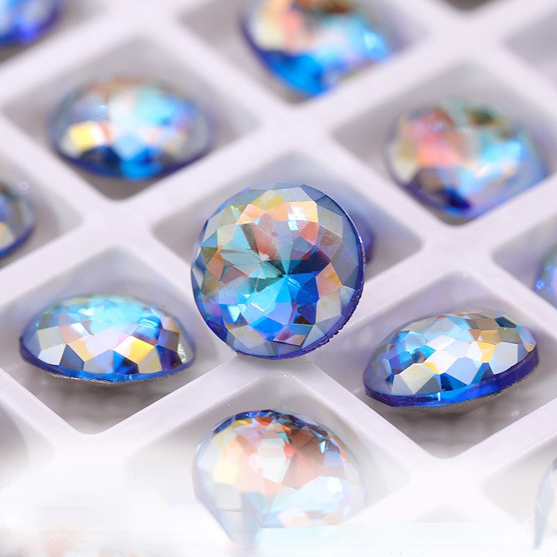 8mm/10mm Shiny Round K9 Fancy Crystal Nail Art Rhinestone for DIY Jewelry Making