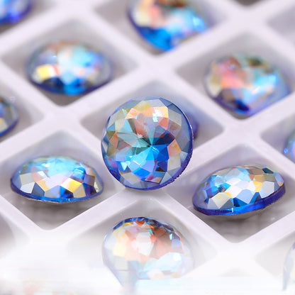 8mm/10mm Shiny Round K9 Fancy Crystal Nail Art Rhinestone for DIY Jewelry Making