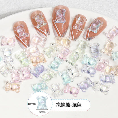Animal Nail Ornament Resin Series Aurora Deer Nail Ornament Diy Nail Paste Diamond Material