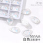 7*12mm/10*14mm Water Drop Glass Button Flat Bottom Double Hole Rhinestone Hand Sewn Crystal Stone AB Color Flat Button Wedding Accessories