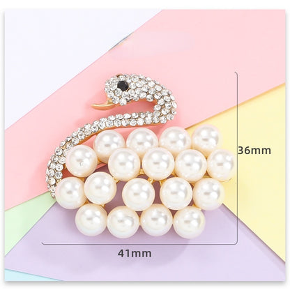 Pearl Diamond Crystal Swan Diy Alloy Accessories Hairball Pendant Material Handmade Diy Phone Case