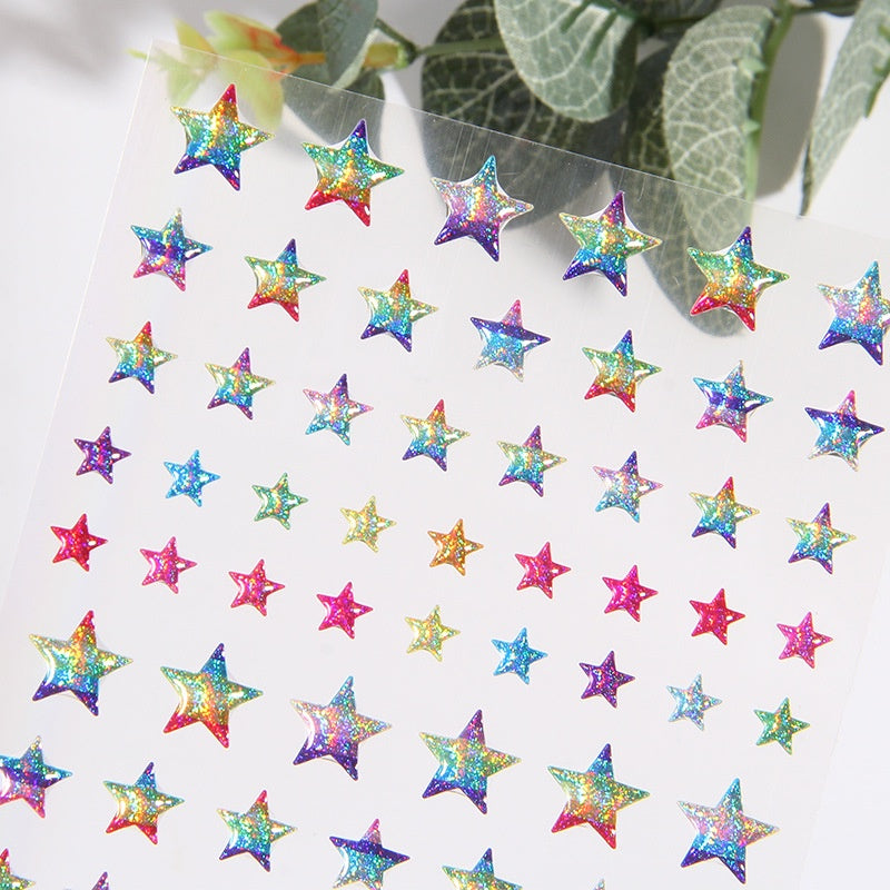 Dazzle Colorful Love Shiny Transparent Crystal Drop Glue Sticker Paste Girl Eyebrow Stick Ear Stick Decoration DIY Hand Ledger