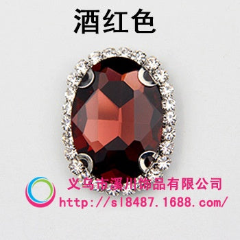 10pcs 8*10mm Oval Shape Crystal Rhinestone with Gold/Sliver Bottom for DIY Clothing Jewelry Making