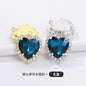10pcs 14mm Crystal Buckle Glass Heart Claw Rhinestone Pendant Diy Clothing Accessories Materials