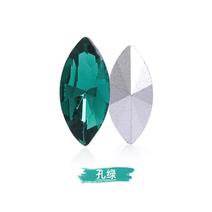 13*27mm/17*32mm Horse Eye Rhinestones Special-shaped Glass Crystal Rhinestones Diy Phone Case Perfume Holder Stick Rhinestones Ornament Accessories