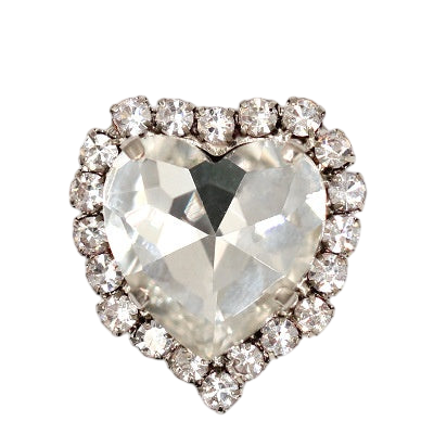 10pcs 14mm Love Crystal Buckle Glass Claw Rhinestones Enclosing Edge Hand Sewn Rhinestones Diy Clothing Accessories Materials