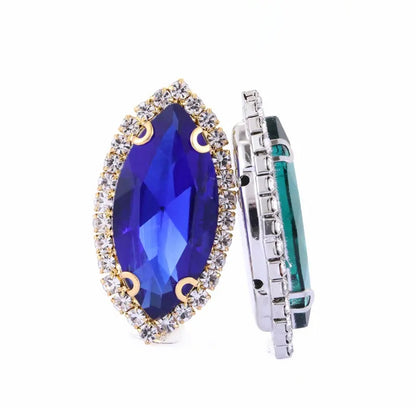 13*27mm Large size Horse Eye Claw Rhinestone Claw Rhinestone Girth Crystal Buckle Diy Headdress Accessories Shiny Rhinestone Hand Sewn Rhinestone Dress Accessories