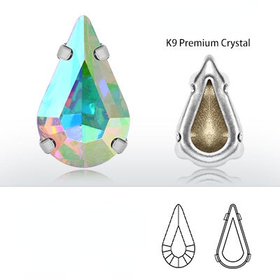 K9 Material Thickened Hollow Claw Diamond Tip Bottom Crystal Glass Shaped Rhinestone Diy Clothing Wedding Accessories