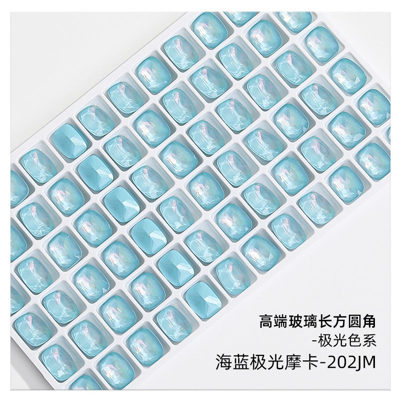 10mm  10pcs Nail Rhinrhinea High-end Tip Bottom Rhinrhinea  Rectangular Round Corner Diy Accessories Materials
