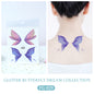Butterfly Tattoo Sticker Waterproof Glitter Butterfly Princess Face Sticker