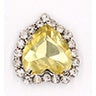 12mm 10pcs Heart Shape Crystal Rhinestone With Sliver/Gold Bottom For DIY Garment Clothing