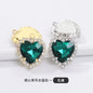 10pcs 14mm Crystal Buckle Glass Heart Claw Rhinestone Pendant Diy Clothing Accessories Materials