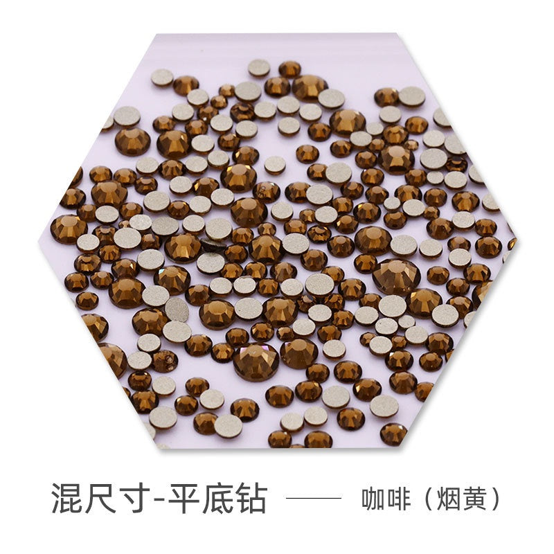 Size Size Mixed Nail Rhinestone International Trade A Flat Glass Crystal Mobile Phone Diy Stick Rhinestone Violent Bear Stick