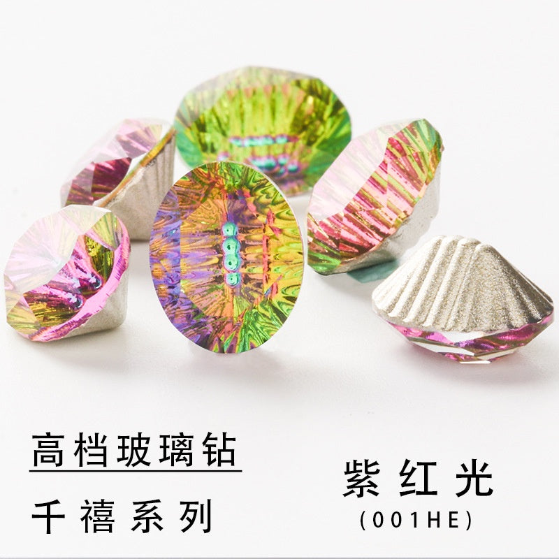 Oval Rhinestone Nail Ornament Rhinestone Crystal Glass Nail ornament DIY decorative nail accessories