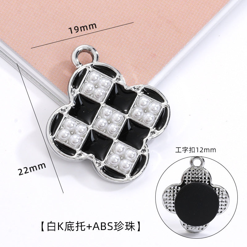 Crocs Diy Accessories Alloy Pearl Checker Series Garden Shoes Buckle Decorative Buckle