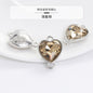 Crystal Heart Pendant Double Hole Bracelet Necklace Glass Diamond Link Piece DIY Bag Clothing Shoe Accessories