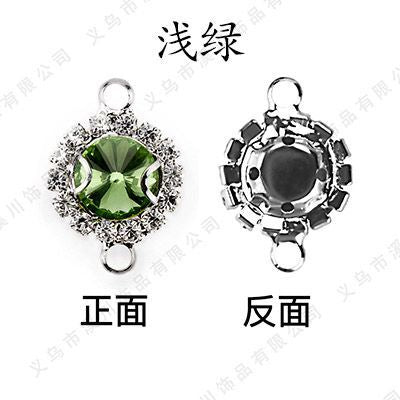 8mm Satellite Double Ring Crystal Buckle Claw Rhinestones Encircling Edge Rhinestones Double Hanging Grab Chain Diy Headdress Accessories