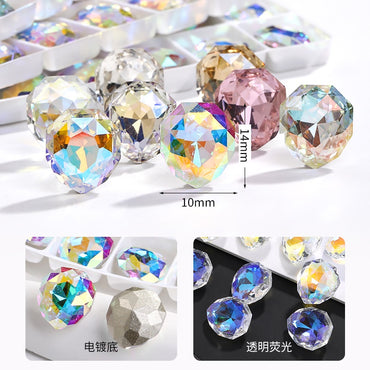 10pcs New Design Geometric Water Drop 10*14mm Fancy Crystal Rhinestone for Jewelry Clothing Accessories
