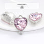 Crystal Heart Pendant Double Hole Bracelet Necklace Glass Diamond Link Piece DIY Bag Clothing Shoe Accessories