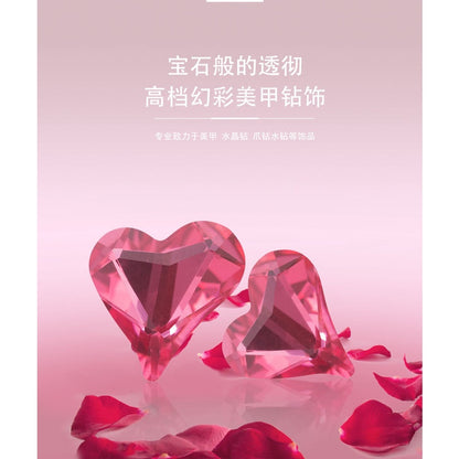 High-quality Crooked Peach Heart crystal glass rhinestones abnormity rhinestones diy ornament accessories rhinestone nail paste rhinestones material