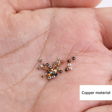 500pcs Environment-friendly Nickel-free Positioning Bead Partition Bead Fixed Bead Tube Bead String Bead Loose Bead DIY Jewelry Accessories Material