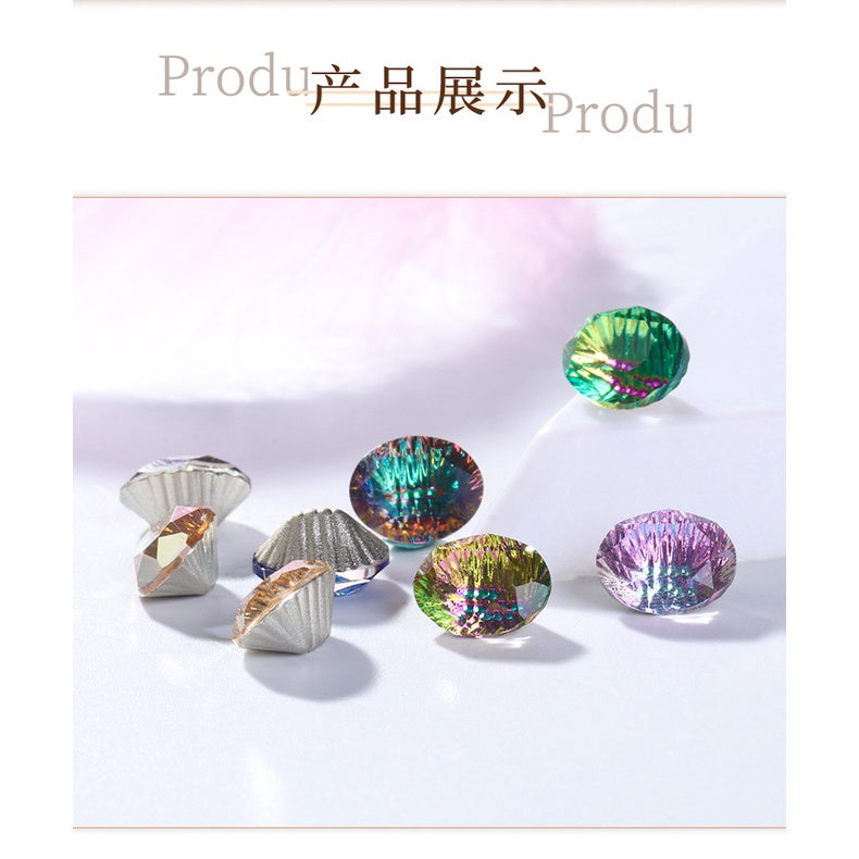 Oval Rhinestone Nail Ornament Rhinestone Crystal Glass Nail ornament DIY decorative nail accessories